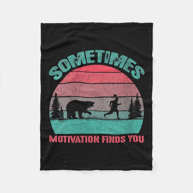 Womens Funny Running Motivational Sometimes Motiva Fleecedecke (Vorderseite)