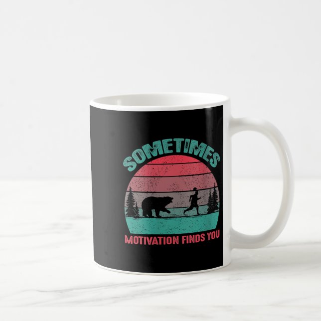 Womens Funny Running Motivational Sometimes Motiva Kaffeetasse (Rechts)