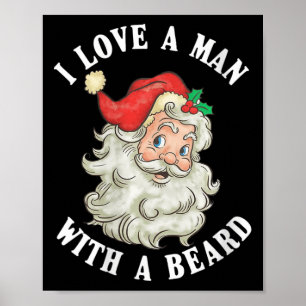 Womens Funny Santa Claus Weihnachten I Liebe A Man Poster