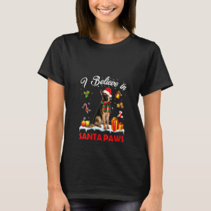 Womens Funny Santa German Shepherd Claus Dog Chris T-Shirt