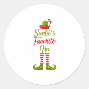 Womens Funny Santa's Helper Christmas Sh Runder Aufkleber
