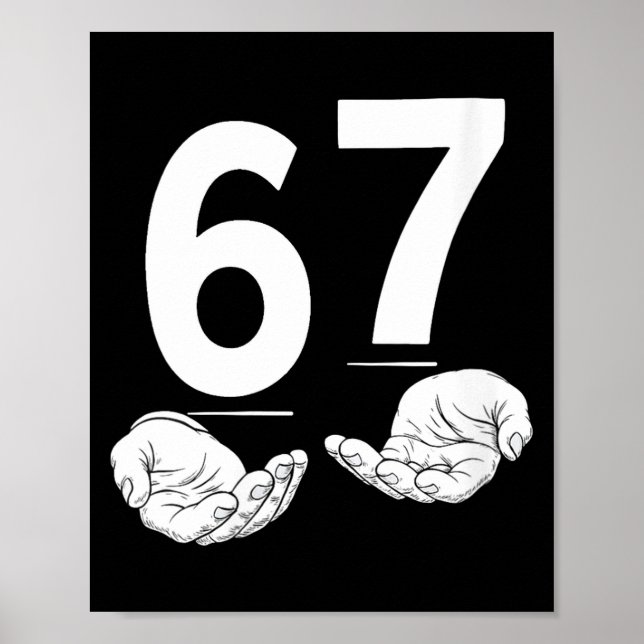 Womens Funny Six Seven 6 7 Meme Gen Alpha Slang 6  Poster (Vorne)