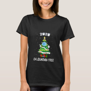 Womens Funny Snowy 2020 Quarantine Weihnachtsbaum T-Shirt