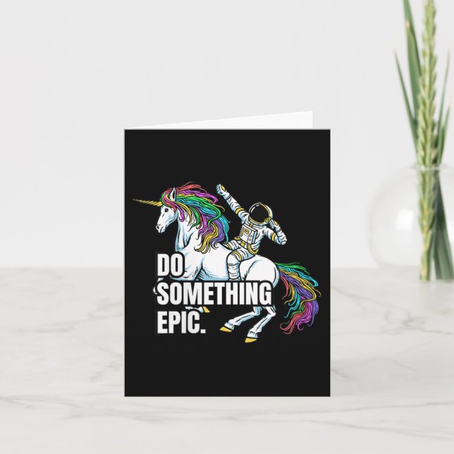 Womens Funny Spacecore Motivational Graphic, Do So Karte (Vorderseite)