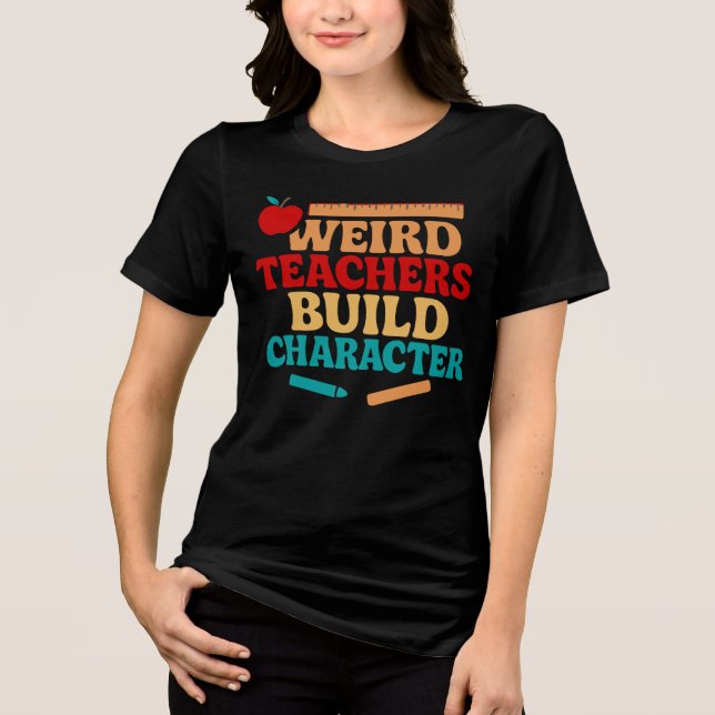 Women's funny teachers  Tri-Blend shirt (Vorderseite)