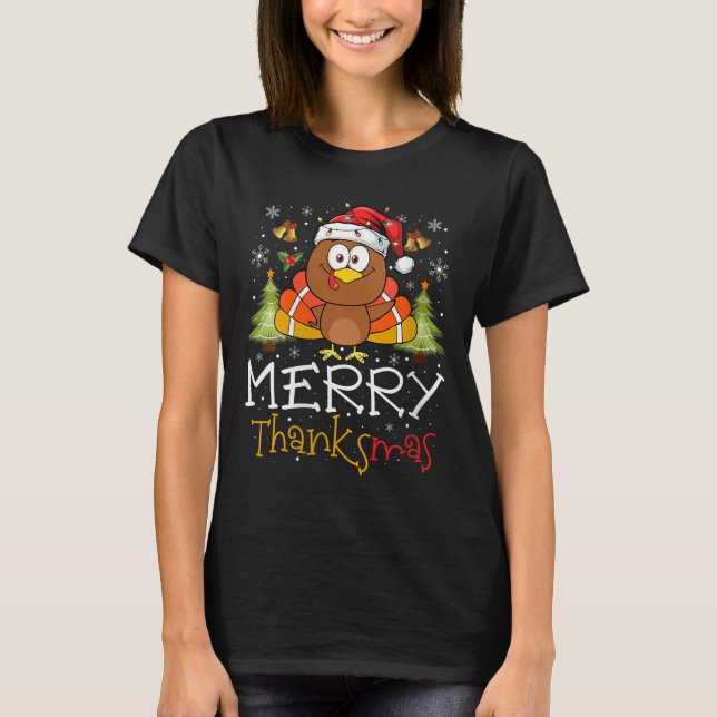 Womens Funny Thanksmas 2025 Merry Thanksmas Thanks T-Shirt (Vorderseite)