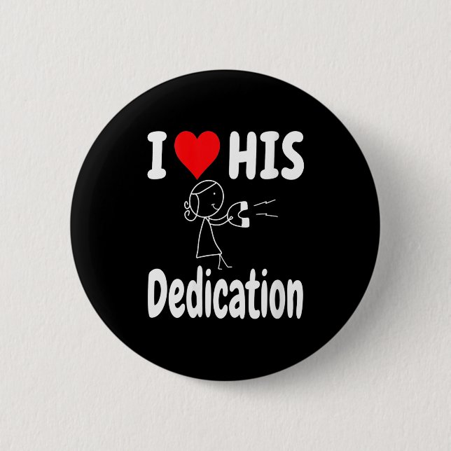 Women's Funny Valentine's Day Couple Matching I Lo Button (Vorderseite)