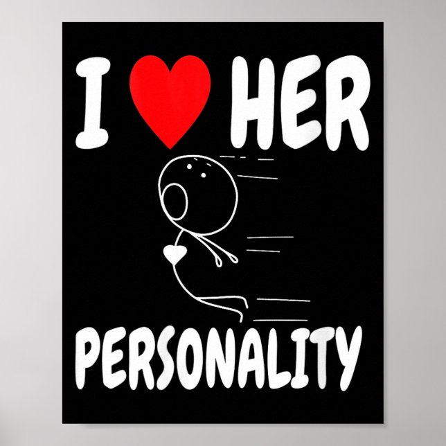 Women's Funny Valentine's Day Couple Matching I Lo Poster (Vorne)