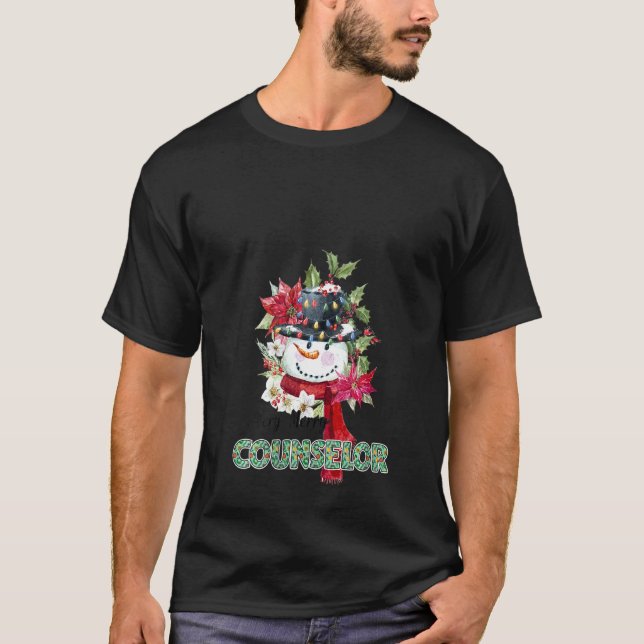 Womens Funny Very Merry Counselor Snowman Christma T-Shirt (Vorderseite)