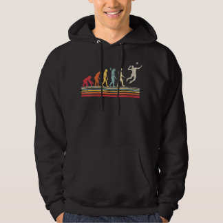 Womens Funny Volleyball Evolution Man Vintag R Hoodie