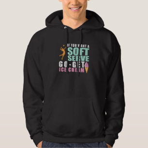 Womens Funny Volleyball wenn du einen Soft Serve W Hoodie