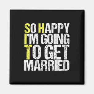 Womens Funny Wedding Gift Sarcastic Groom Bride V- Magnet