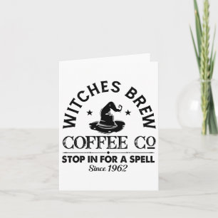 Womens Funny Witch Hexen Brew Coffee Hallowe Karte