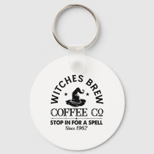 Womens Funny Witch Hexen Brew Coffee Hallowe Schlüsselanhänger