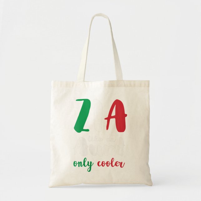 Womens Funny Zia Italienische Tante nur Cooler Ges Tragetasche (Vorne)