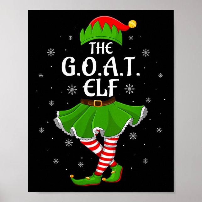 Womens G.o.a.t Elf Christmas Family Girls Women El Poster (Vorne)