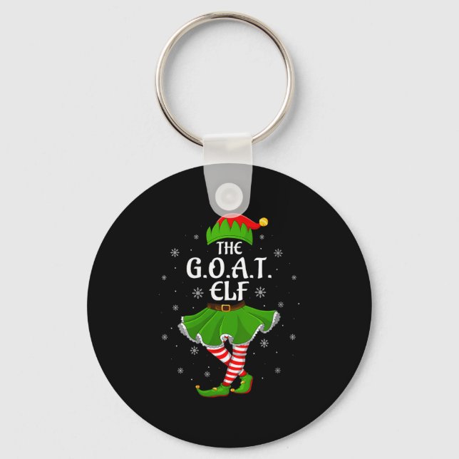 Womens G.o.a.t Elf Christmas Family Girls Women El Schlüsselanhänger (Vorderseite)