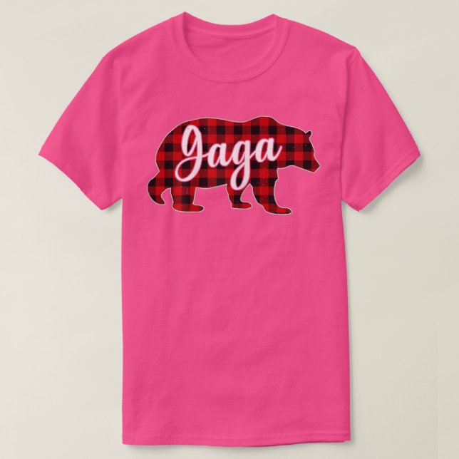 Womens Gaga Bear Shirt Weihnachten Karierte Famili (Design vorne)