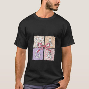 Womens Gaga Blume Coquette Bow Niedliche Mama Oma T-Shirt