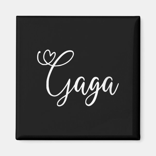 Womens Gaga Cute Heart Grandma V-neck  Magnet (Vorne)