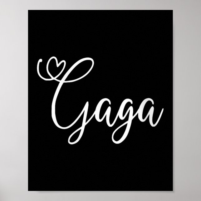 Womens Gaga Cute Heart Grandma V-neck  Poster (Vorne)