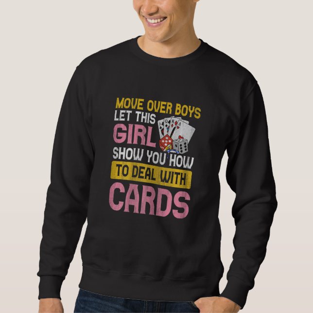 Womens Gambling Card Dealer Poker for a Casino Dea Sweatshirt (Vorderseite)
