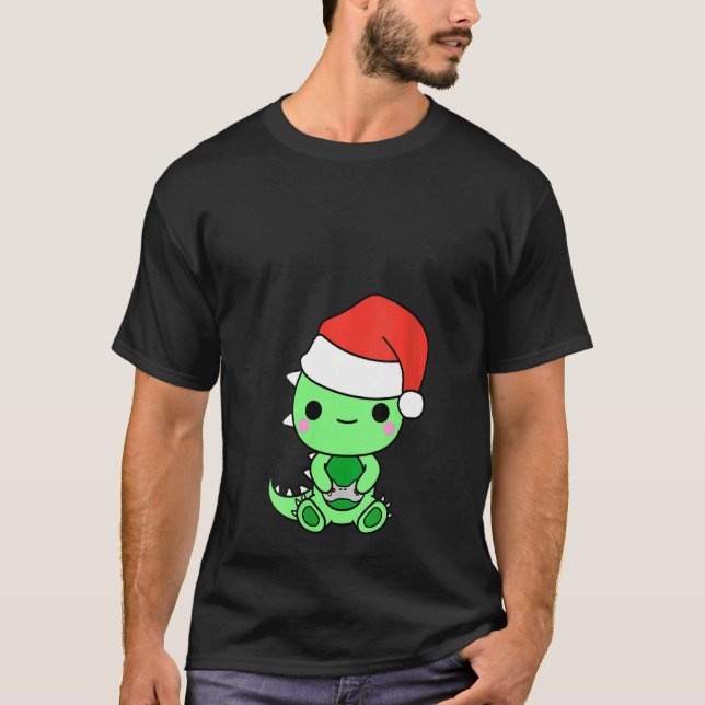 Womens Gaming Christmas Boys Gamer Nerd Dinosaurie T-Shirt (Vorderseite)