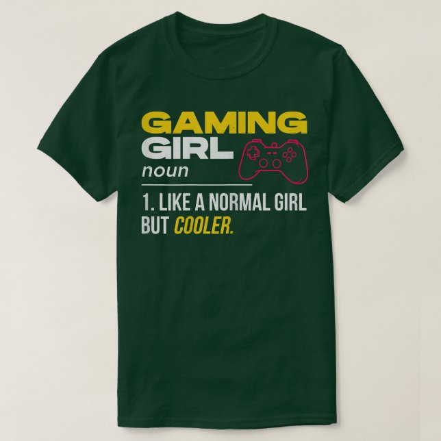 Womens Gaming Girl Noun Definition Video Game Play T-Shirt (Design vorne)