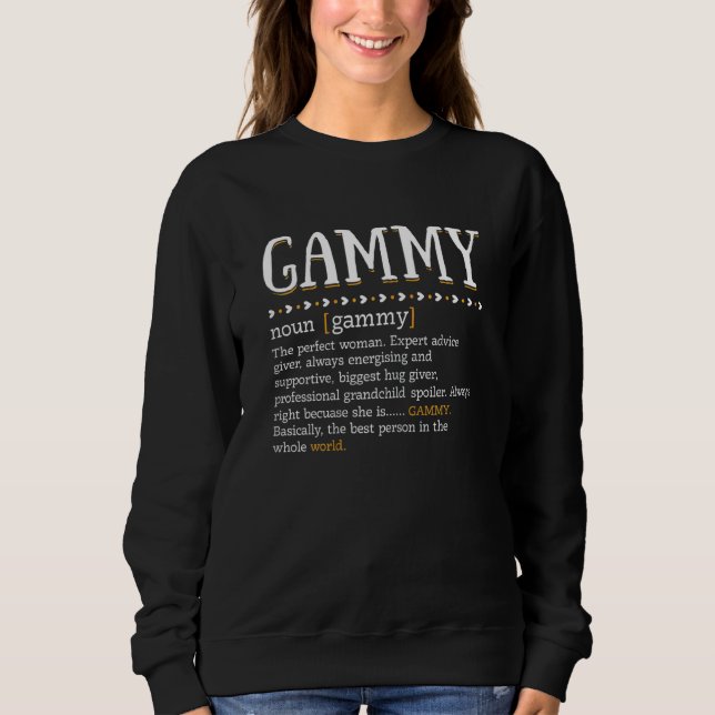 Womens Gammy Definition Niedliche Mama Oma Motheru Sweatshirt (Vorderseite)