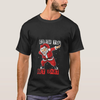 Womens GEILER TYP MIT Bart Santa Claus bart V Nec T-Shirt
