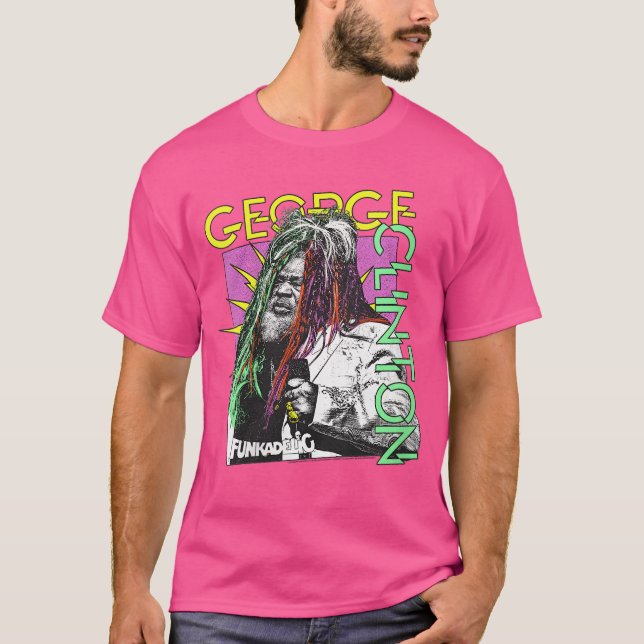 Womens George Clinton Funkadelic Comic Burst VNeck T-Shirt (Vorderseite)