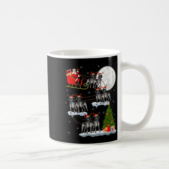 Womens German Shorthaired Inter Dog Christmas Sant Kaffeetasse (Rechts)