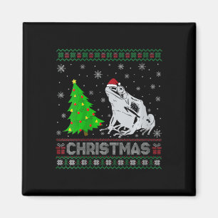 Womens Gift Dart Frog Xmas Tree Lighting Ugly Ch Magnet