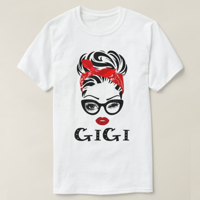 Womens GIGI Wink Eye Woman Face Gift for GIGI Gran T-Shirt (Design vorne)