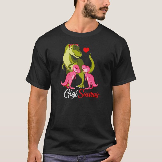 Womens Gigisaurus T Rex Gigi Mama Saurus Dinosauri T-Shirt (Vorderseite)