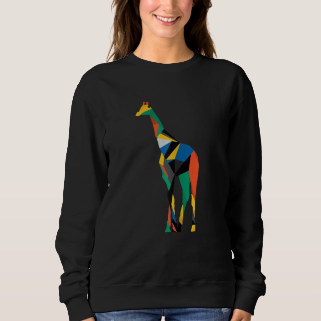 Womens Giraffe Graphic Cute Giraffe Cool Animal 5 Sweatshirt (Vorderseite)