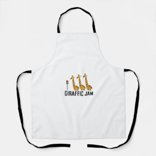 Womens Giraffic Jam Funny Giraffe Giraffe Pun Nied Schürze