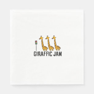 Womens Giraffic Jam Funny Giraffe Giraffe Pun Nied Serviette