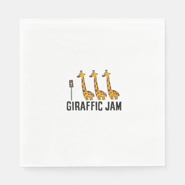 Womens Giraffic Jam Funny Giraffe Giraffe Pun Nied Serviette (Vorderseite)