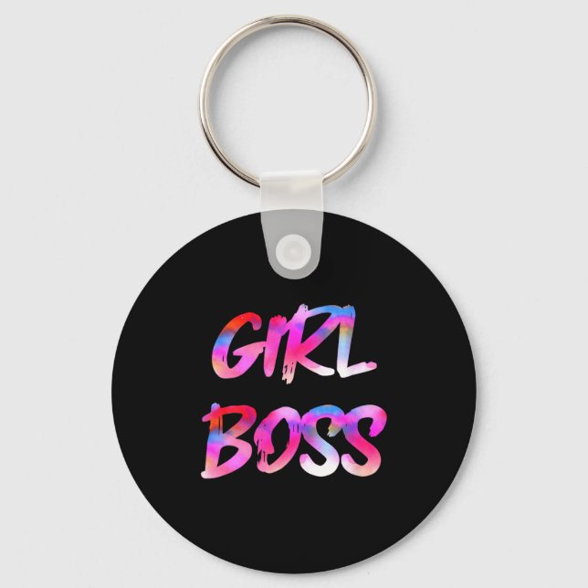 Womens Girl Boss V-neck  Schlüsselanhänger (Vorderseite)