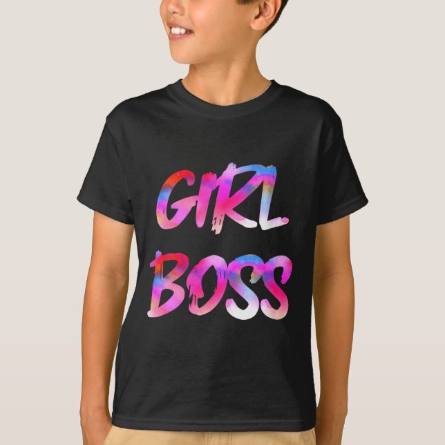 Womens Girl Boss V-neck  T-Shirt (Vorderseite)