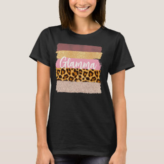 Womens Glamma Glam ma Nana Trendy Leopard T-Shirt