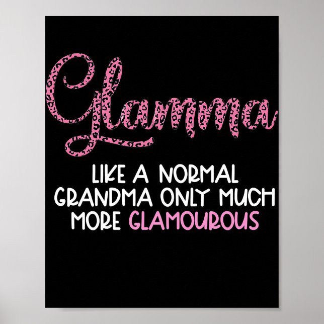 Womens Glamma Glam ma s Trendy Grandma Leopard Poster (Vorne)