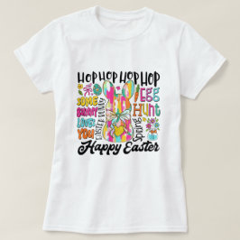 Womens Glitzer Ostersonnige Typografie T-Shirt