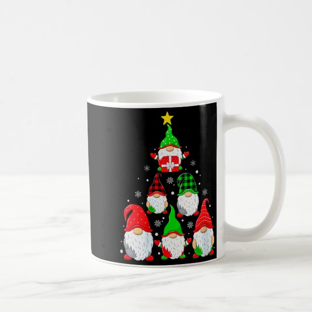 Womens Gnomes Christmas Tree Pajamas Funny Gnome H Kaffeetasse (Rechts)