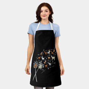 Womens Goats Funny Dandelion Wildblume Floral Goa Schürze