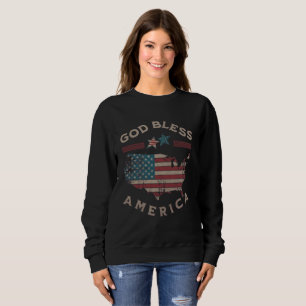 Women's God Bless America Patriot Kapuzenpullover Sweatshirt