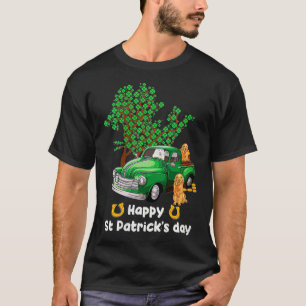 Womens Golden Retriever st Patrick's Day LKW Sha T-Shirt