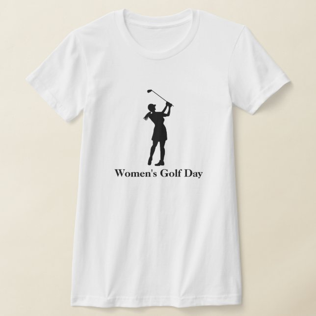 Women's Golf Day (oder Month) Silhouette T - Shirt (Ablage )