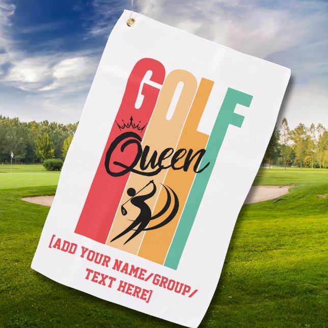 Women's GOLF QUEEN Individuelle Name Golf Handtuch (Von Creator hochgeladen)